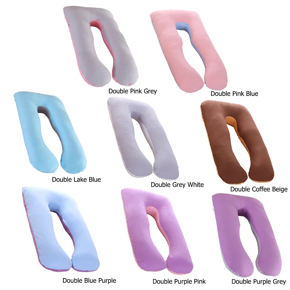 Pregnant Pillow Case U-Type Pregnant Women Pillowcase Breastfeeding Gravida Side Protect Cotton Cover