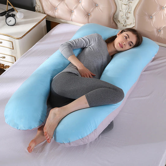 Pregnant Pillow Case U-Type Pregnant Women Pillowcase Breastfeeding Gravida Side Protect Cotton Cover