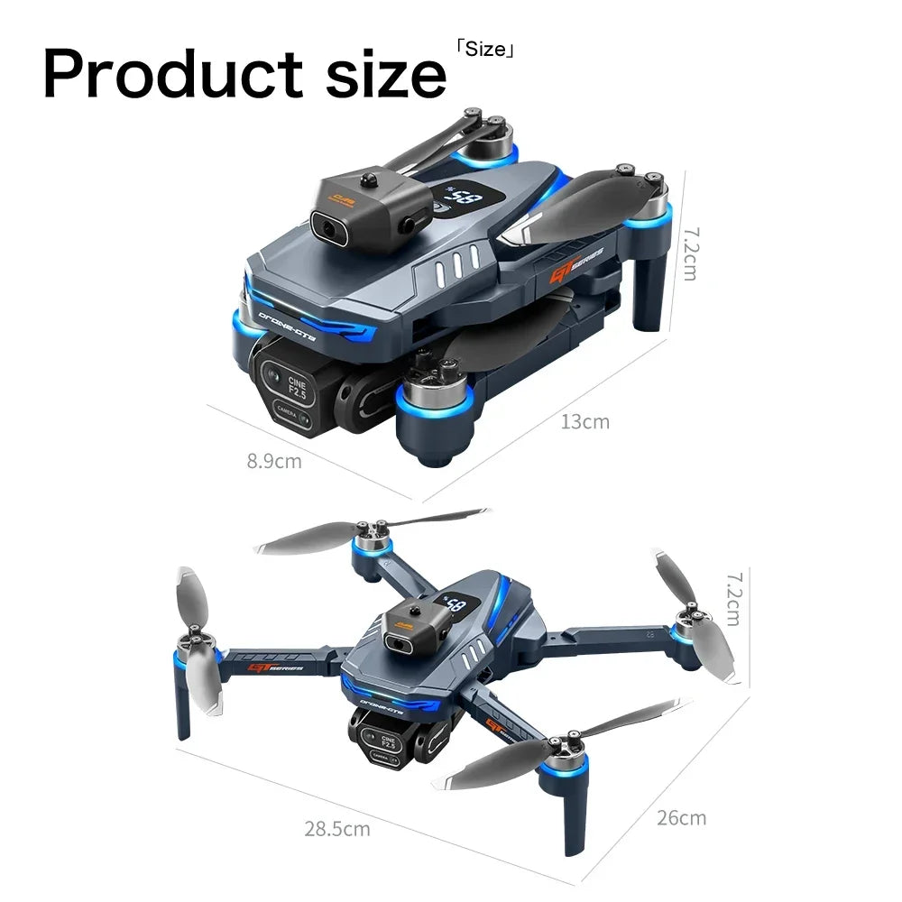 HOT For Xiaomi GT8 Drone 4K Professional Dual Camera FPV GPS Brushless Motor Optical Flow Hovering Folding Quadcopter 8K RC Dron