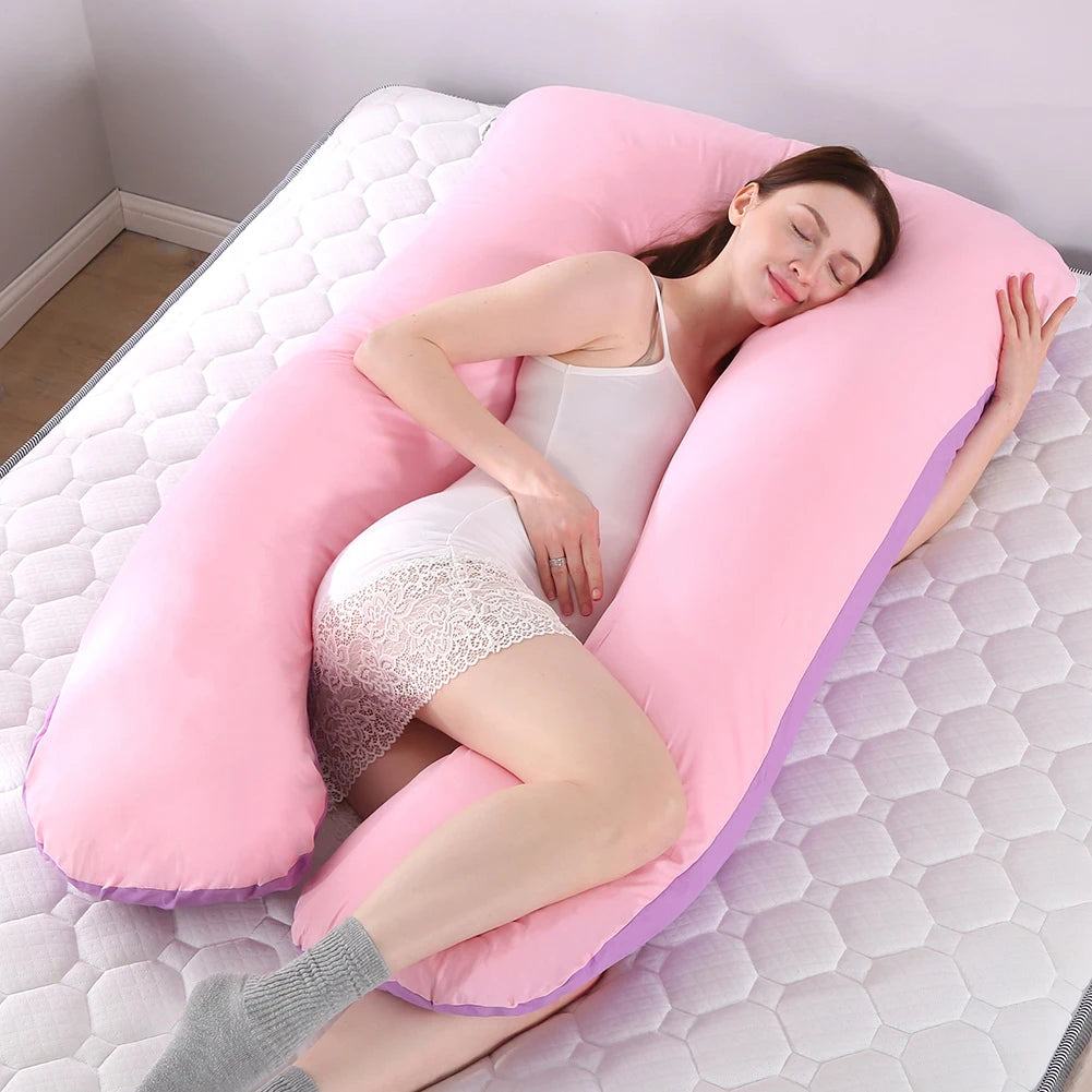 Pregnant Pillow Case U-Type Pregnant Women Pillowcase Breastfeeding Gravida Side Protect Cotton Cover