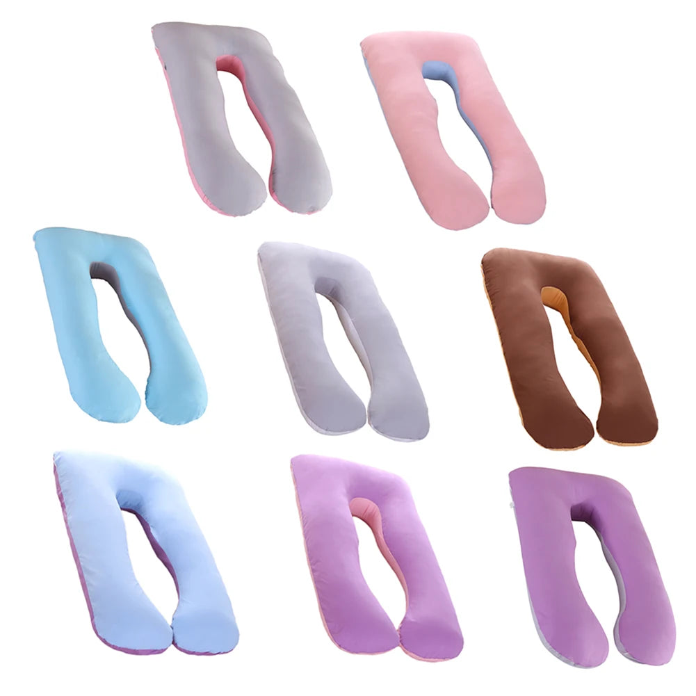 Pregnant Pillow Case U-Type Pregnant Women Pillowcase Breastfeeding Gravida Side Protect Cotton Cover