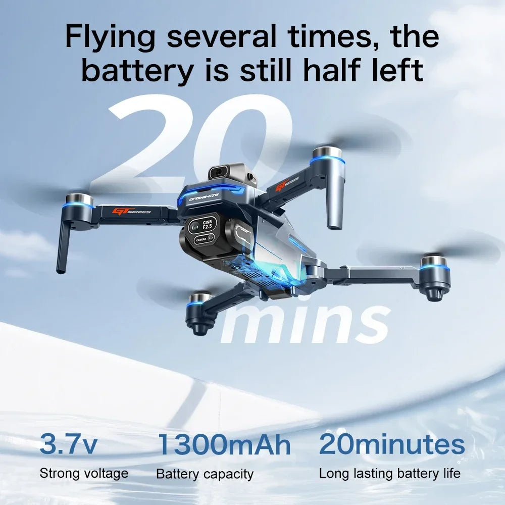 HOT For Xiaomi GT8 Drone 4K Professional Dual Camera FPV GPS Brushless Motor Optical Flow Hovering Folding Quadcopter 8K RC Dron