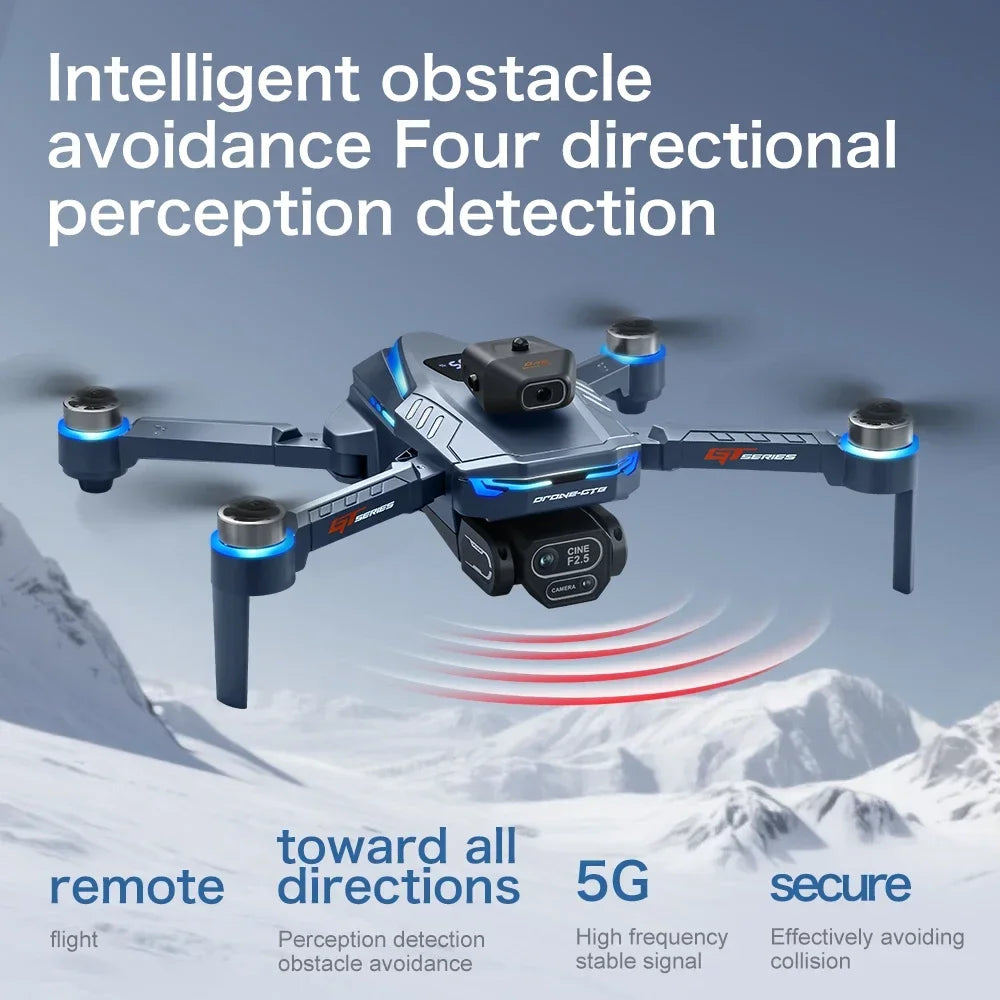 HOT For Xiaomi GT8 Drone 4K Professional Dual Camera FPV GPS Brushless Motor Optical Flow Hovering Folding Quadcopter 8K RC Dron