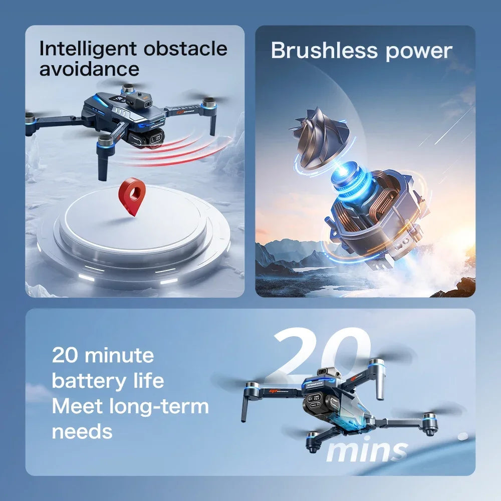 HOT For Xiaomi GT8 Drone 4K Professional Dual Camera FPV GPS Brushless Motor Optical Flow Hovering Folding Quadcopter 8K RC Dron